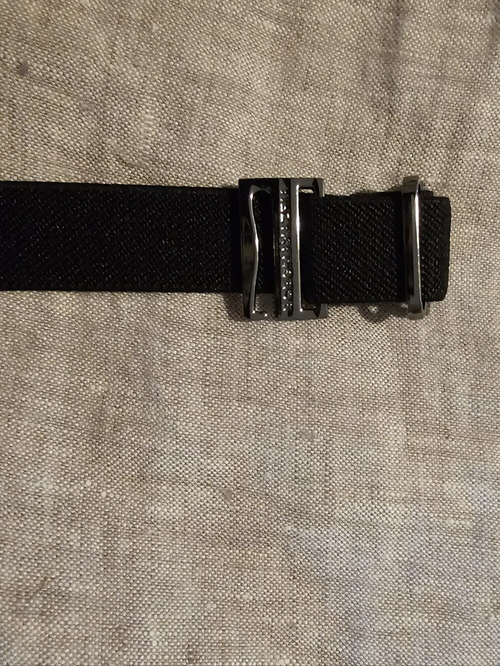 BCBGMAXAZRIA Black Gunmetal Crystal Rhinestone Embellished Statement Waist Belt - Picture 4 of 5